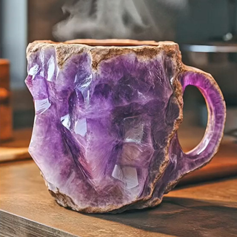 RYNX | Luxury Crystal Coffee Mug for Home Purple