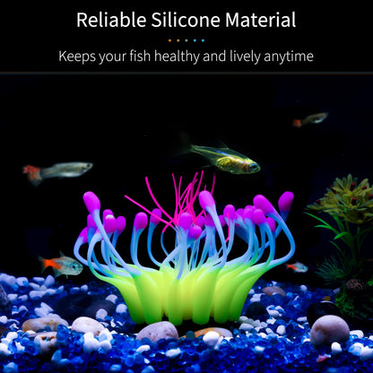 Rynx | Aquarium Glowing Coral Effect Silicone Decoration