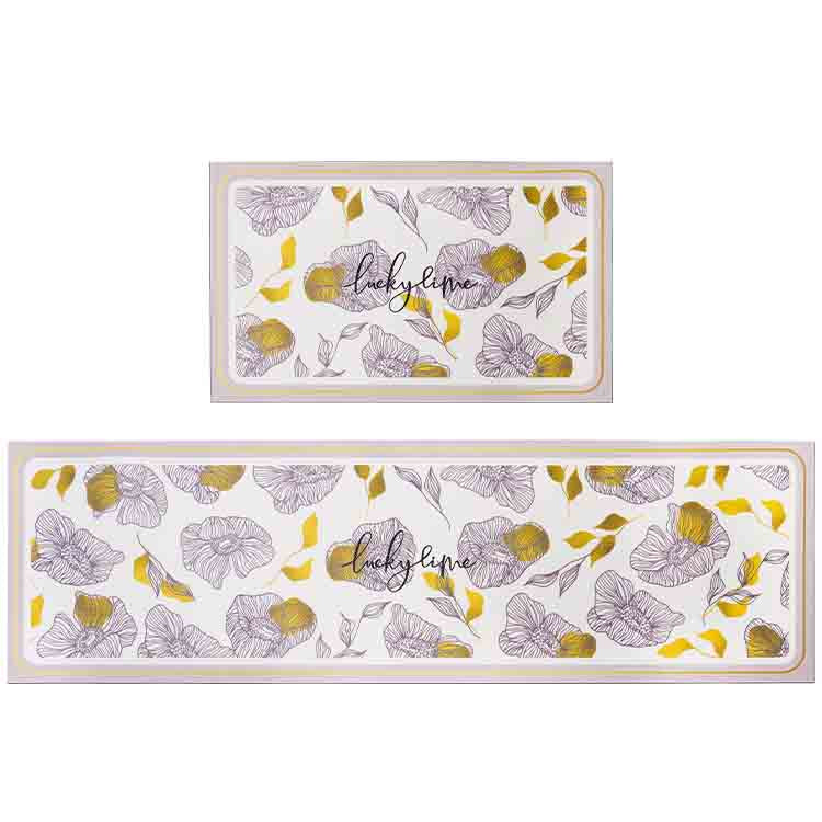 Rynx | Flower and yellow leaves kitchen mat