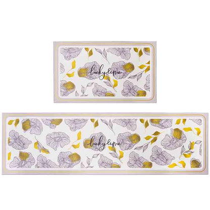 Rynx | Flower and yellow leaves kitchen mat
