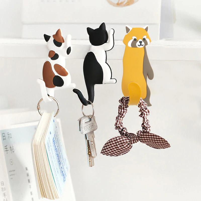 Rynx | HookyPets Adhesive Hooks in Animal Design | Versatile Wall & Refrigerator Hooks | Practical & Decorative