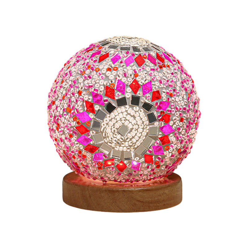 Rynx | Luminara - Spherical LED Dimmable Glass Baroque Table Lamp Mosaic 3.9"