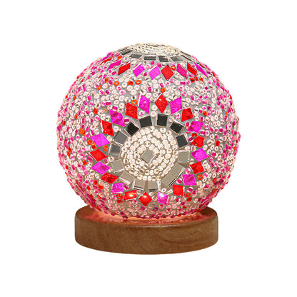 Rynx | Luminara - Spherical LED Dimmable Glass Baroque Table Lamp Mosaic 3.9"