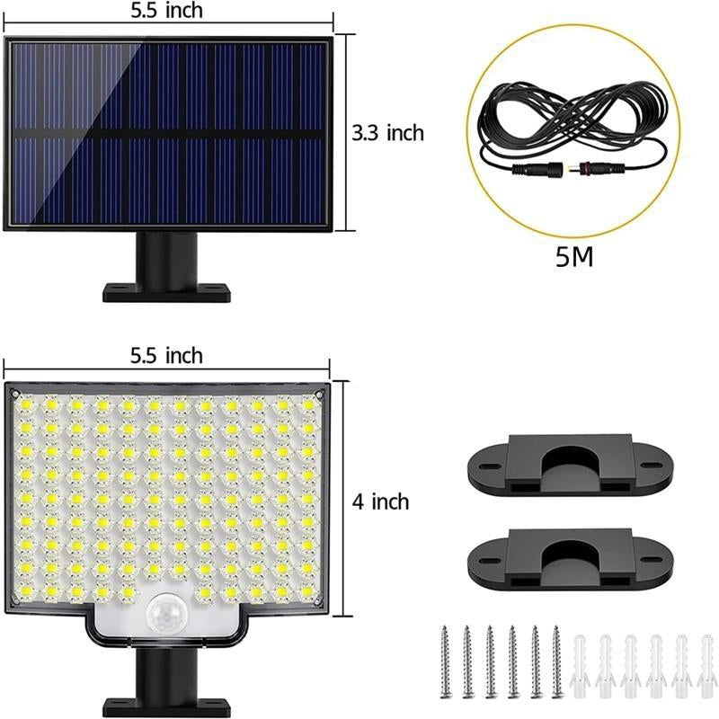 RYNX | 106 Led Solar Outdoor Light With Motion Sensor