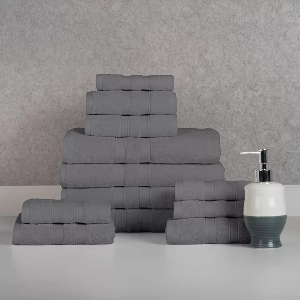 Rynx | 12-piece: Bibb Home Egyptian Cotton Towel Set