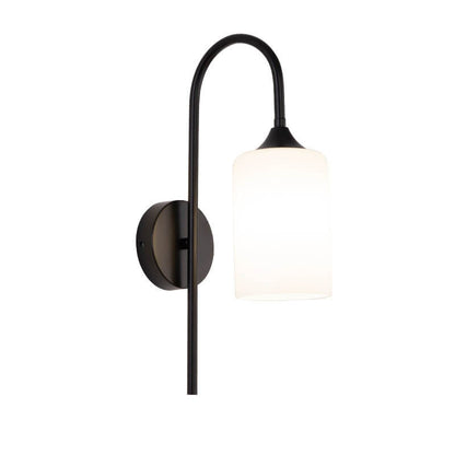 Rynx | GlintArc Wall Lamp | Minimalist Cylinder Glass Design | Flexible Arm | 1-Light Wall Light for Stylish Spaces