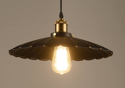 Rynx | Ironique Vintage Industrial Pendant Light | Iron Lampshade | 1-Light Design | Retro Lighting for Living Spaces