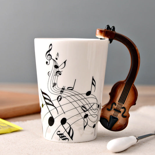 Rynx | Musicians Ceramic Mug, Musical Instrument Mug