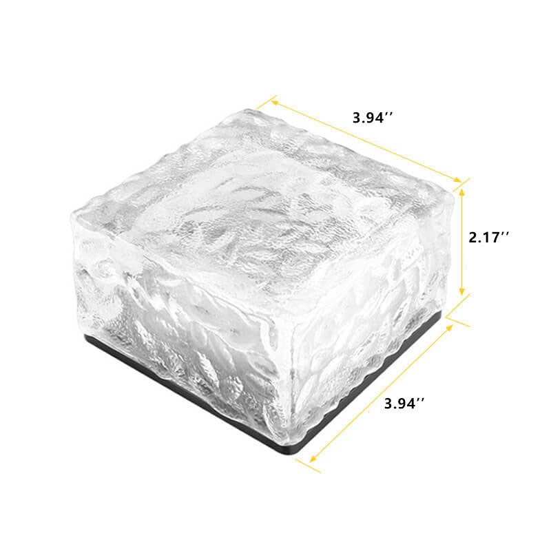 Rynx | IceGlow Solar LED Floor Recessed Light | Waterproof | Glass Effect | Garden Lighting in Various Colors