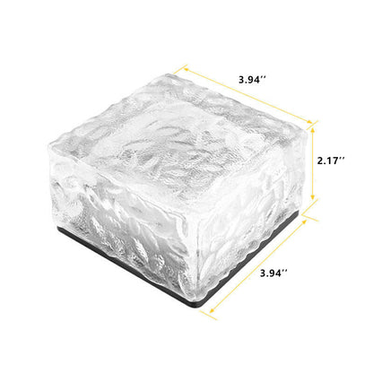 Rynx | IceGlow Solar LED Floor Recessed Light | Waterproof | Glass Effect | Garden Lighting in Various Colors