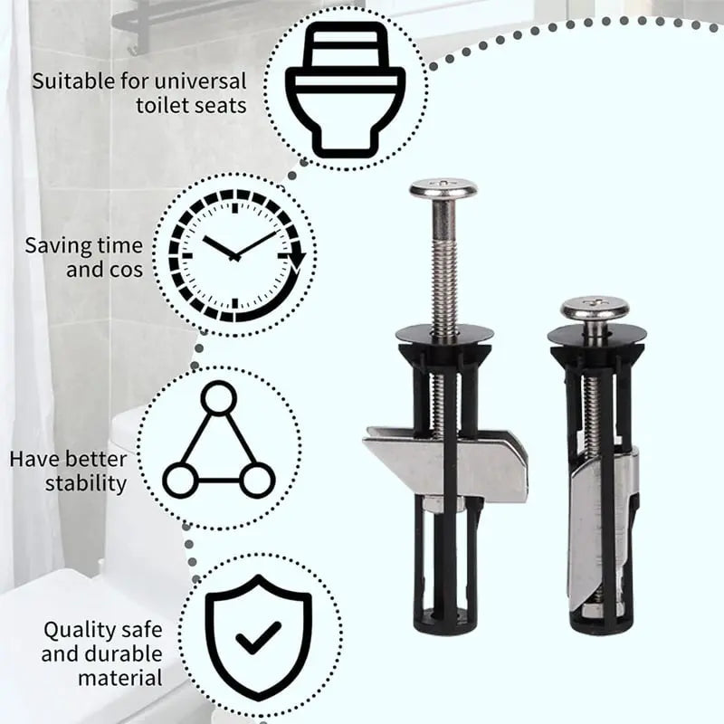 Rynx | 2+2 | Heavy-duty fastening screws for stable toilet seats