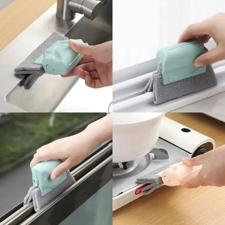 Rynx | 2+2 | Window Brush with Handle – Thorough Cleaning of Narrow Corners