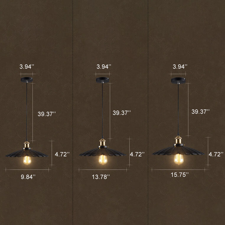 Rynx | Ironique Vintage Industrial Pendant Light | Iron Lampshade | 1-Light Design | Retro Lighting for Living Spaces