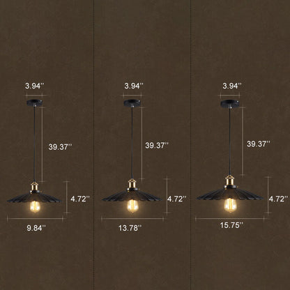 Rynx | Ironique Vintage Industrial Pendant Light | Iron Lampshade | 1-Light Design | Retro Lighting for Living Spaces