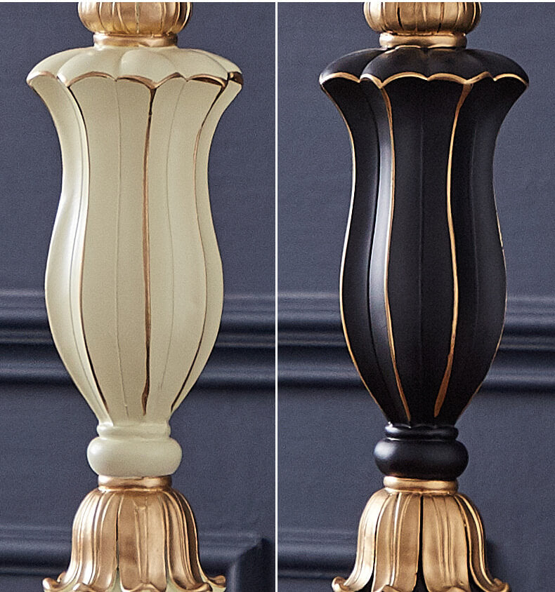 Rynx | Round Fabric Resin Base Classic 1-Light Table Lamp