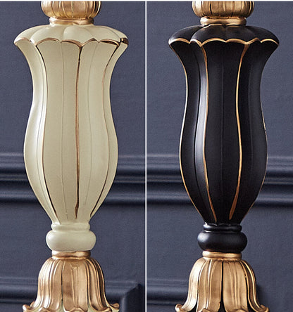 Rynx | Round Fabric Resin Base Classic 1-Light Table Lamp