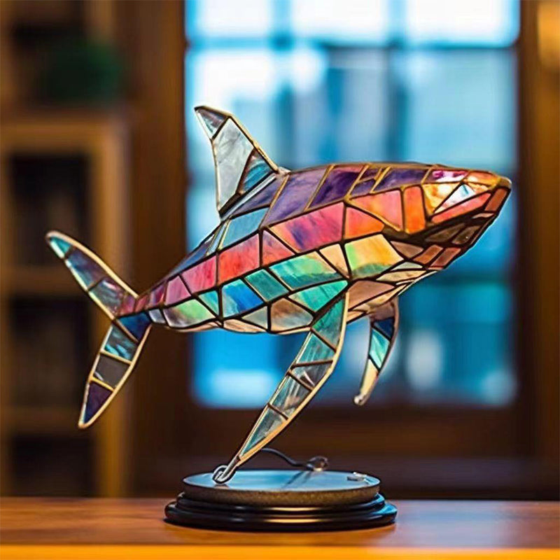 Rynx | Wildlife Art With Base Wildlife Desk Decorations Shark