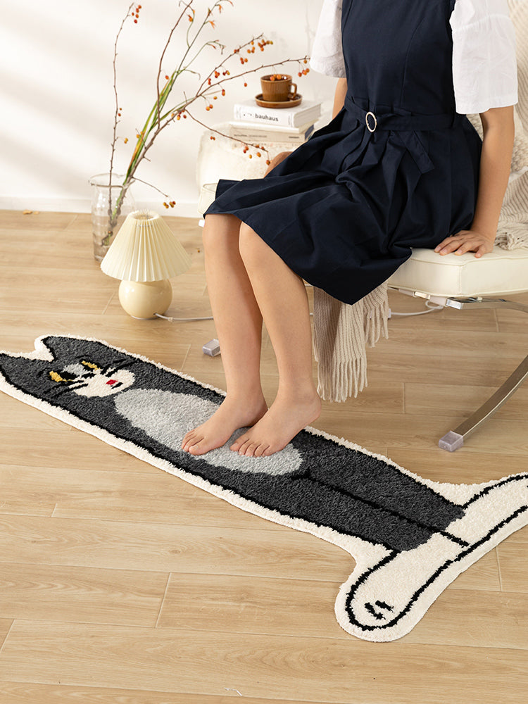 Rynx | Cat Tom Frog Bath Mat Bedroom Rug, Funny Cartoon Animal Soft Plush Water-Absorbing Mat, Machine Washable