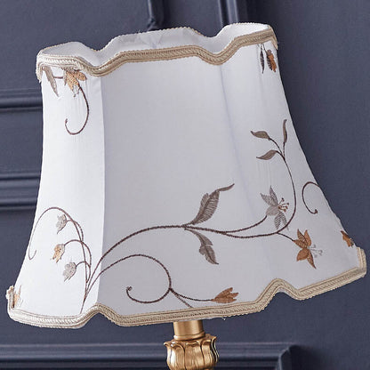 Rynx | Round Fabric Resin Base Classic 1-Light Table Lamp