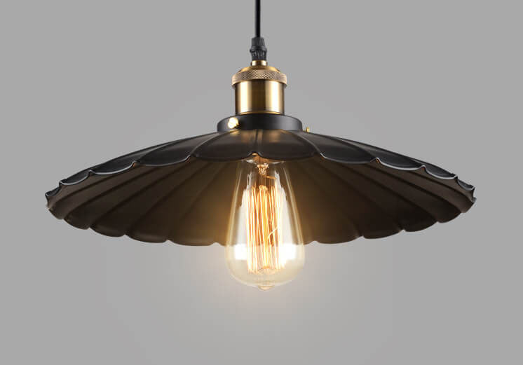 Rynx | Ironique Vintage Industrial Pendant Light | Iron Lampshade | 1-Light Design | Retro Lighting for Living Spaces