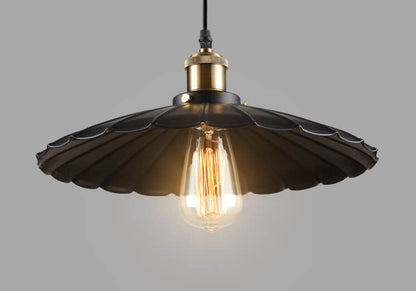 Rynx | Ironique Vintage Industrial Pendant Light | Iron Lampshade | 1-Light Design | Retro Lighting for Living Spaces