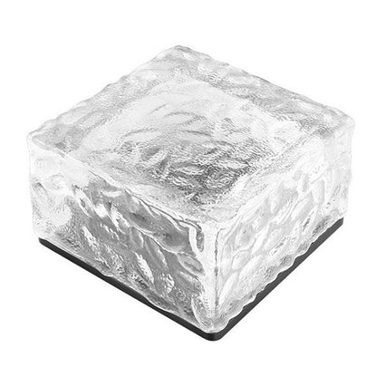 Rynx | IceGlow Solar LED Floor Recessed Light | Waterproof | Glass Effect | Garden Lighting in Various Colors