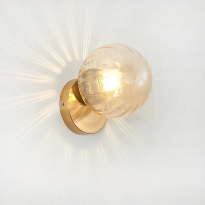 Rynx | GoldLicht - Modern Golden Wall Lamp With Glass Sphere