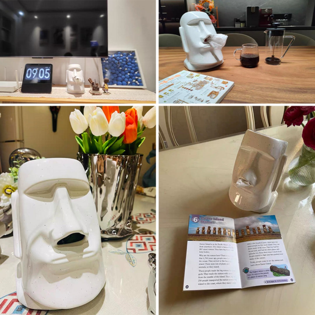 Rynx | StatueTissue - unusual Moai scarf holder for stylish spaces