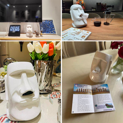 Rynx | StatueTissue - unusual Moai scarf holder for stylish spaces
