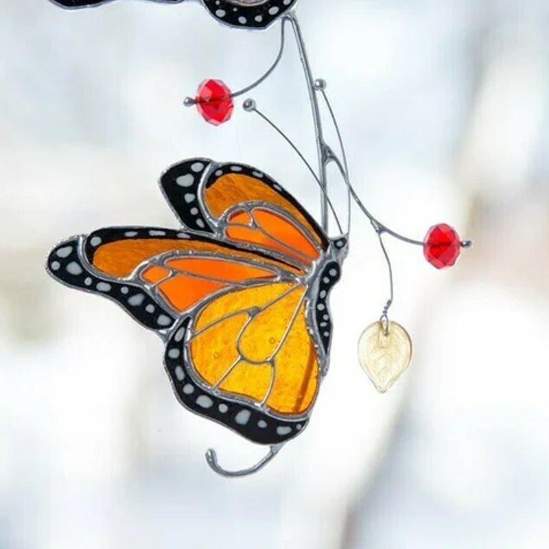 Rynx | Stained Glass Window Decoration Monarch Butterfly