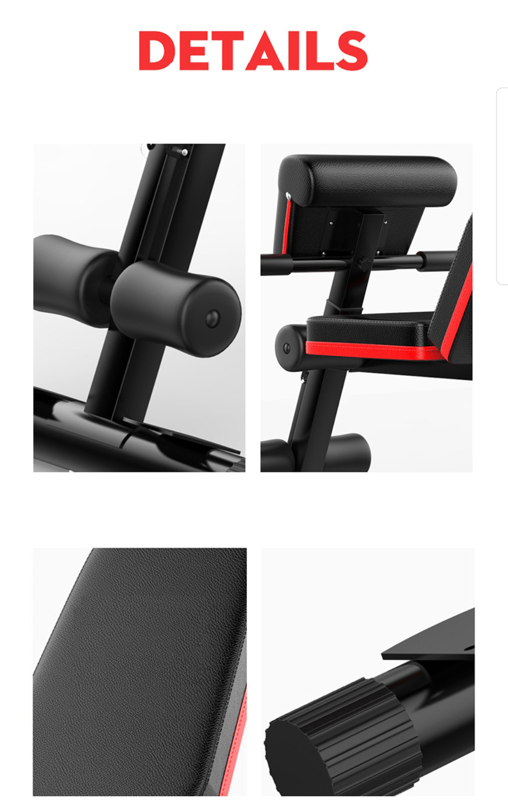 RYNX | Master Adjustable Weight Abdominal Bench Sit-Up Back Support RYNX | Flat Gym Exercise Wws