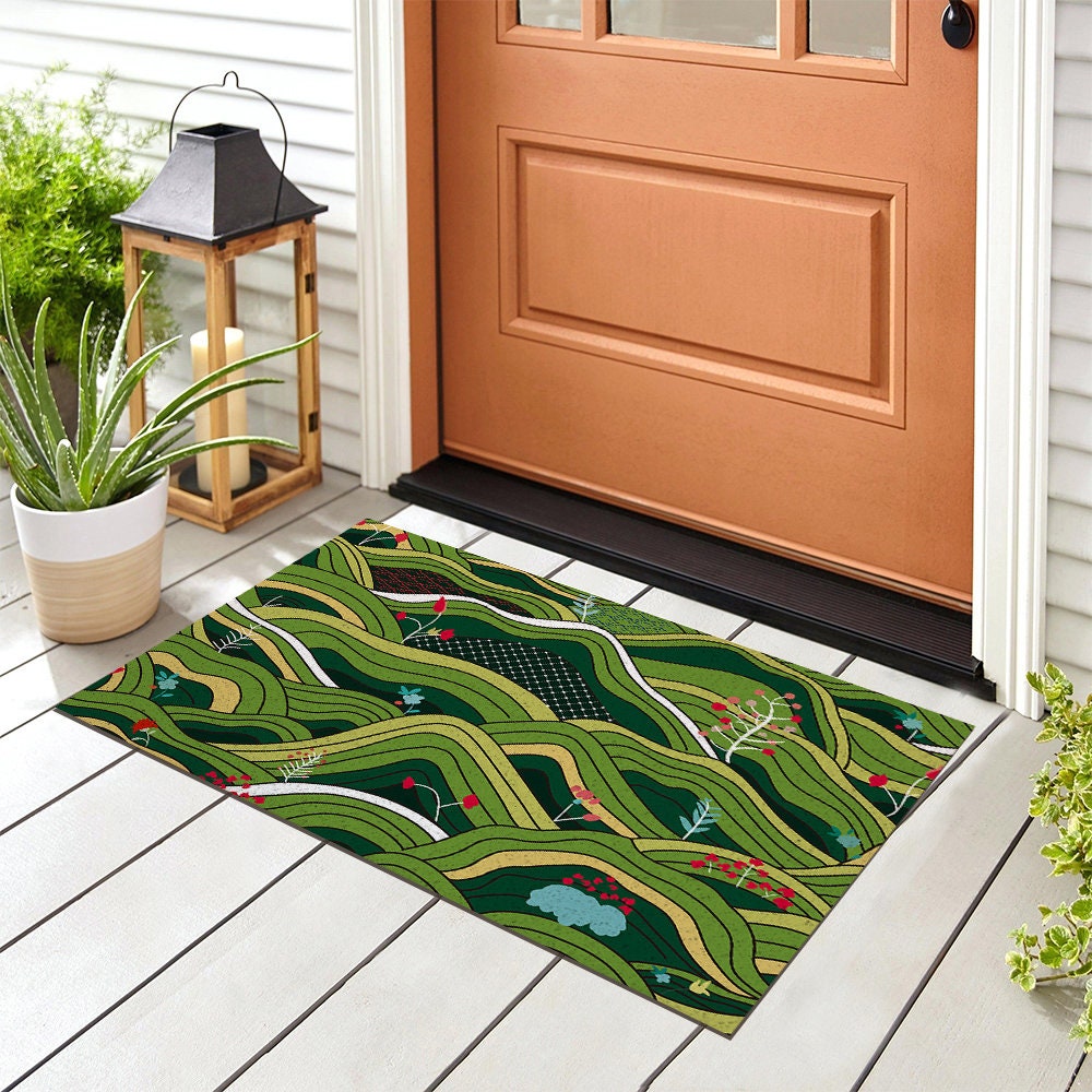Rynx | Green Field and Animal PVC Entrance Mat