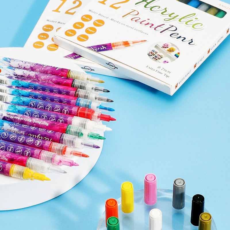 Rynx | 12-color ultrathin curved nail pen