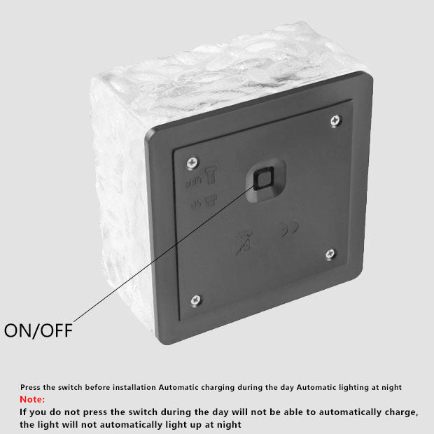 Rynx | IceGlow Solar LED Floor Recessed Light | Waterproof | Glass Effect | Garden Lighting in Various Colors
