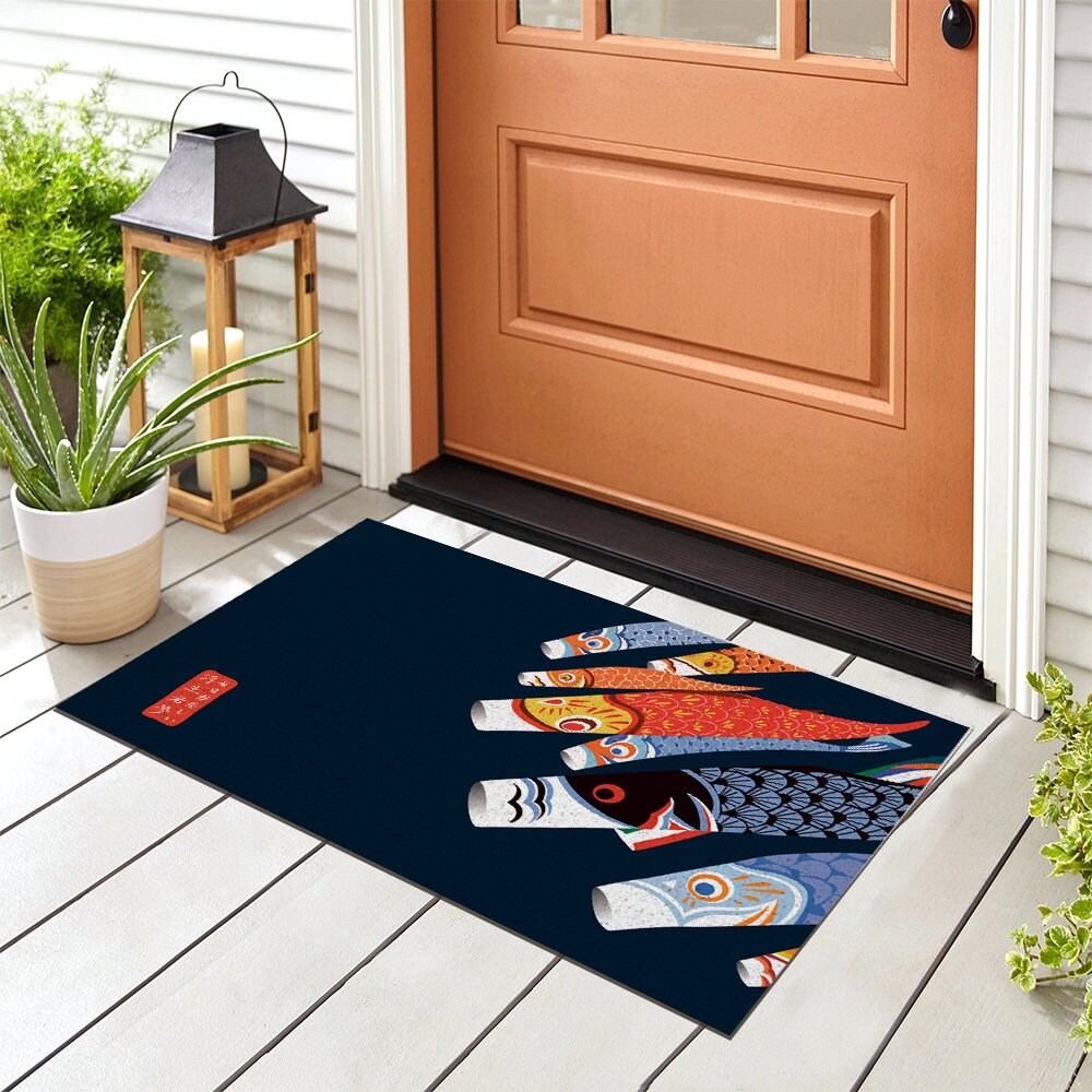 Rynx | Japanese Koi Fish Flag PVC Entrance Mat