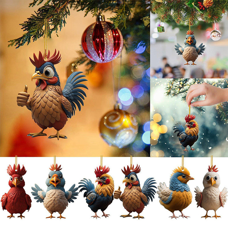Rynx | Cartoon Rooster Decorative Ornaments