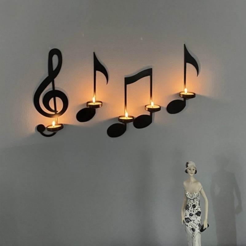 Rynx | Black Music Notes Wall Lamp
