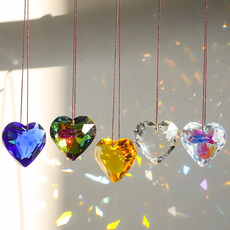 Rynx | GlimmerHeart Elegant Heart-Shaped Sun Catcher – Enchanting Light Effects for Your Home
