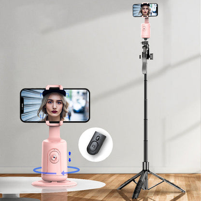 RYNX | 📸360° Rotation Smart Auto Face Object Tracking Holder Pink With a selfie tripod