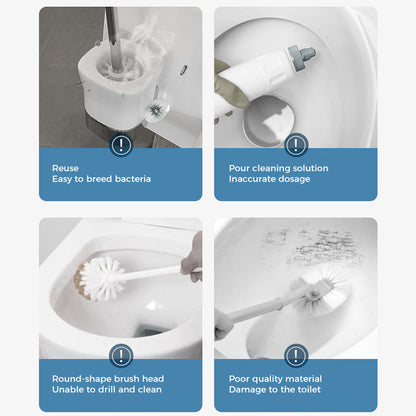 Rynx | Toilet Wall Kit, Disposable Toilet Cleaning System with 18 Refill Heads