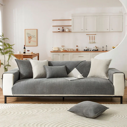 Rynx | Herringbone Chenille Fabric Furniture Protector Sofa Cover