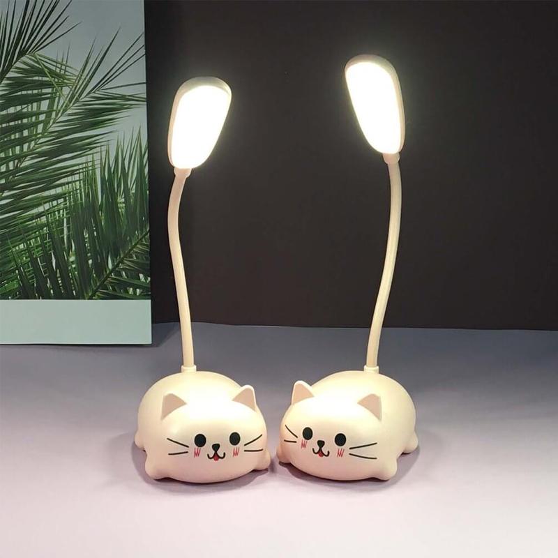 Rynx | Mini Cartoon Cat LED Eye Protection Reading Light USB Rechargeable Desk Lamp