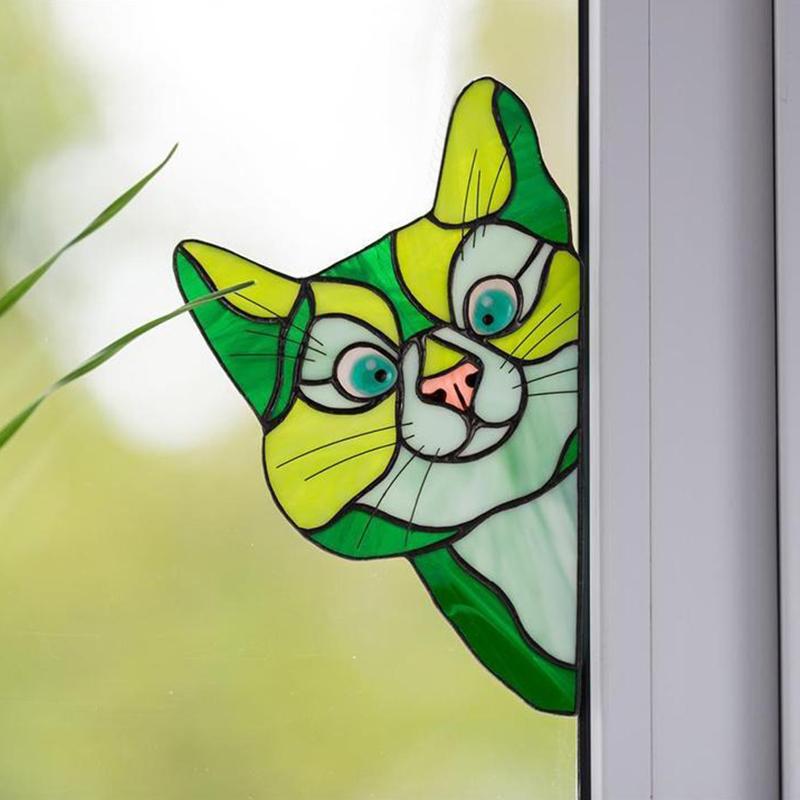 Rynx | Handmade Dyed Cat Sun Catchers for Glass Windows