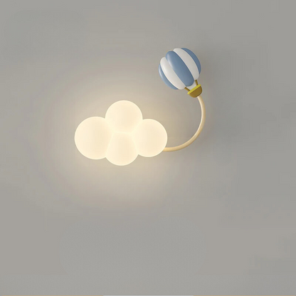 Rynx | CartoonAirplane - Children's Room Wall Lamp with Stars, Rainbow and Airplane Design