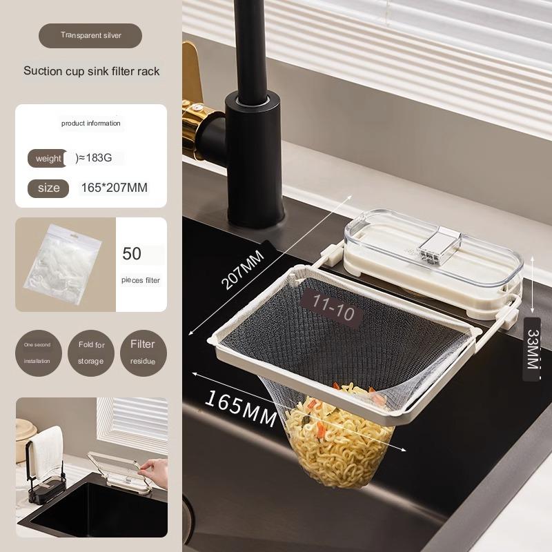 Rynx | Suction Cup Kitchen Sink Filter Rack