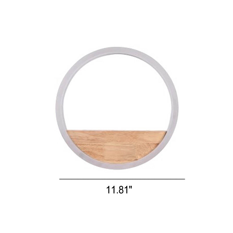 Rynx | Lumoshelf LED Wall Light | Solid Wood with Shelf | Round Wall Lamp | Warm & White Light