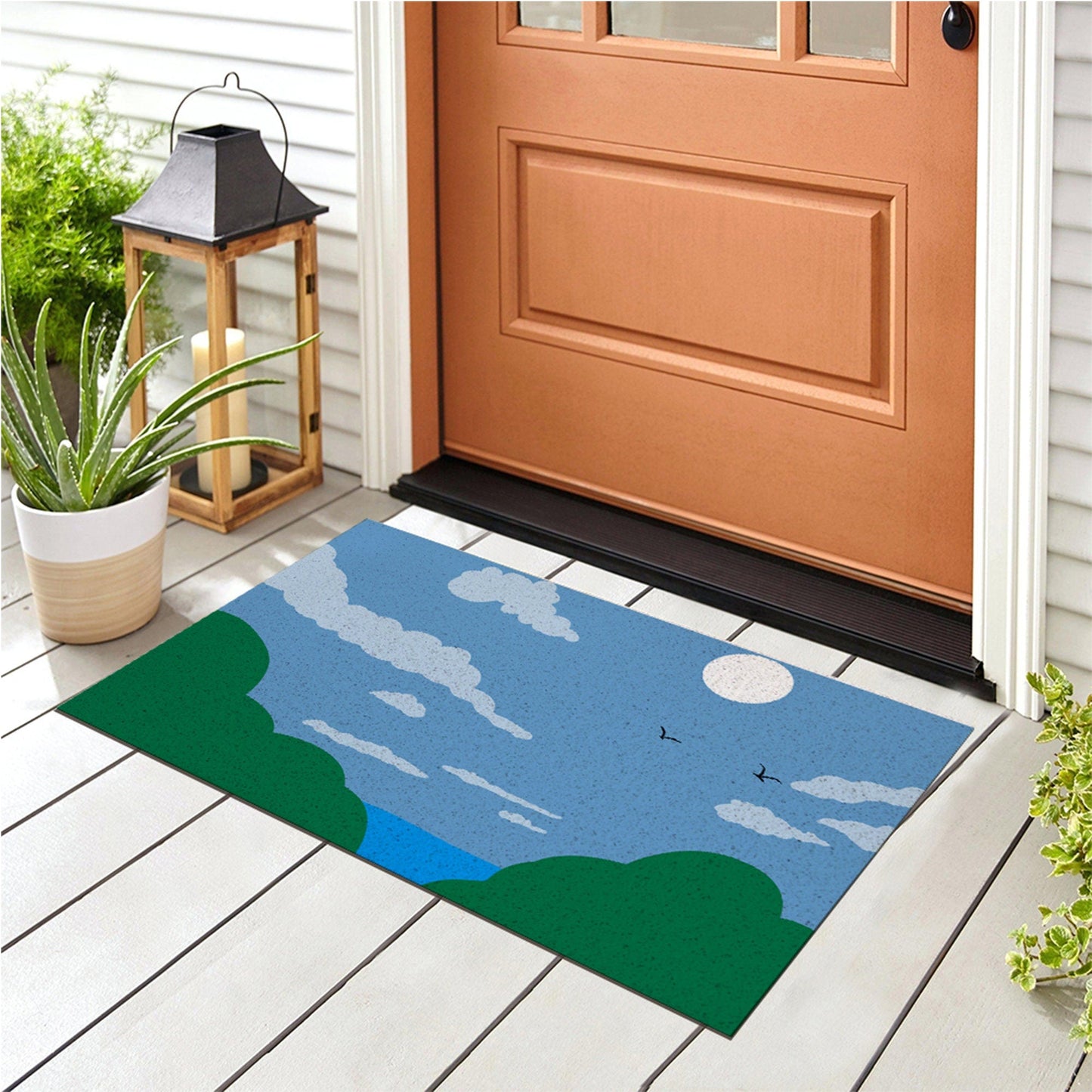 Rynx | Sunning Blue Sky and Sea PVC Entrance Mat