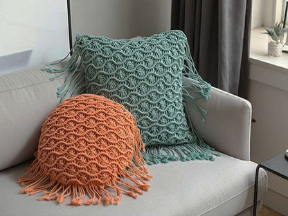 Rynx | Macrame Tassel Pillow Cover, Handmade Pillow Cover