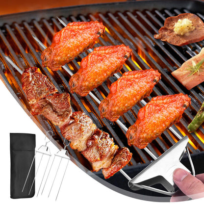 Rynx | 3-Way Grill Skewers, Stainless Steel Skewers For Bbq
