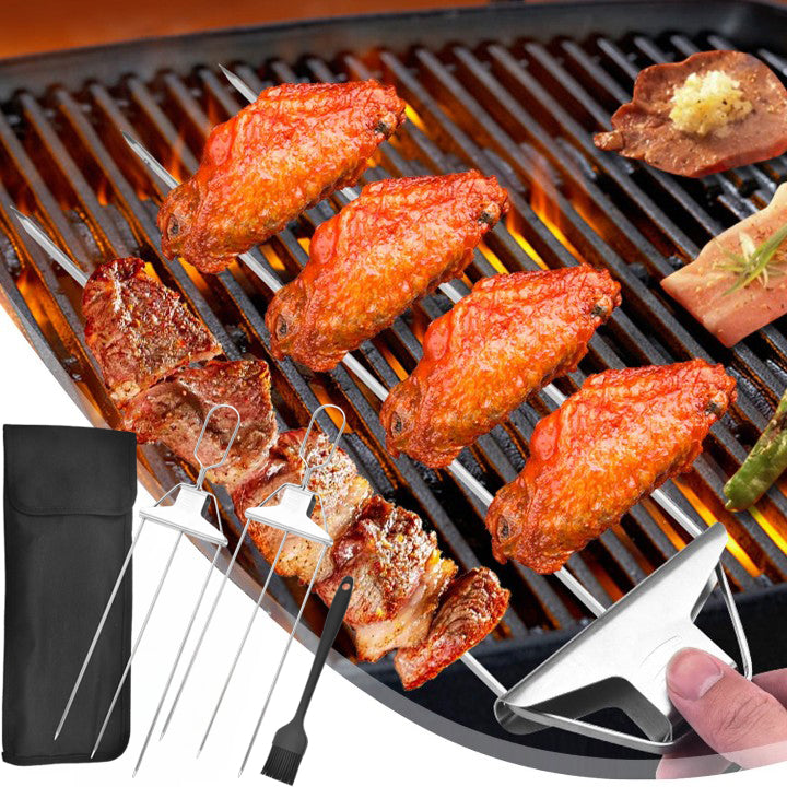 Rynx | 3-Way Grill Skewers, Stainless Steel Skewers For Bbq